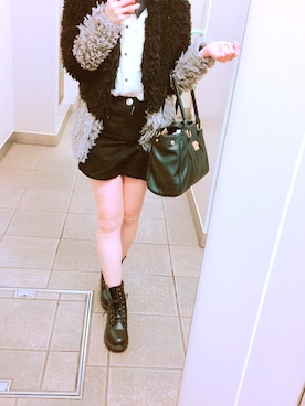 「BLESS（ブレス）のアイテム（ジャケット/アウター）」を使った、nachuさん（レディース・157cm）の冬コーディネート