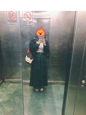 孙优悠さん(レディース・161cm)の冬コーディネート