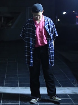 「YSTRDY's TMRRW（イエスタデイズトゥモロー）のアイテム（パンツ）」を使った、Sさん（メンズ・174cm）の夏コーディネート