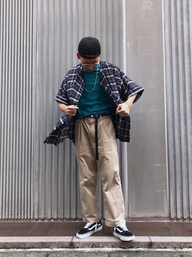 「YSTRDY's TMRRW（イエスタデイズトゥモロー）のアイテム」を使った、Sさん（メンズ・174cm）の秋コーディネート
