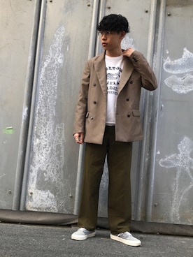 「URBAN RESEARCH（アーバンリサーチ）のアイテム（テーラードジャケット）」を使った、Sさん（メンズ・174cm）の冬コーディネート