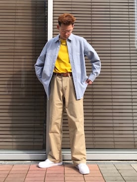 「MASTER&Co（マスターアンドコー）のアイテム（パンツ）」を使った、Sさん（メンズ・174cm）の春コーディネート