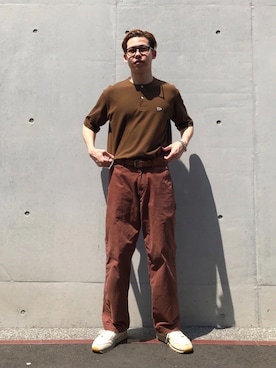 「MASTER&Co（マスターアンドコー）のアイテム（パンツ）」を使った、Sさん（メンズ・174cm）の秋コーディネート