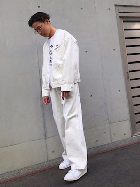 「URBAN RESEARCH」｜「アイテム（ノーカラージャケット）」を使った、Sさん（メンズ・174cm）の冬コーディネート