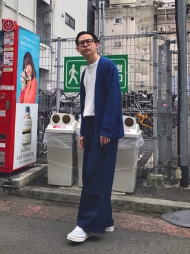 「BEN DAVIS（ベンデイビス）のアイテム（パンツ）」を使った、Sさん（メンズ・174cm）の春コーディネート