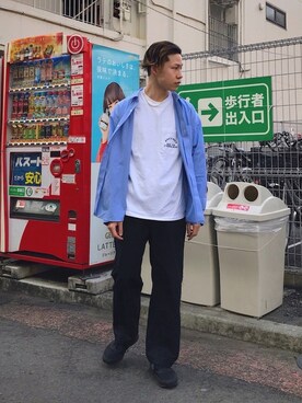 「YSTRDY's TMRRW（イエスタデイズトゥモロー）のアイテム（パンツ）」を使った、Sさん（メンズ・174cm）の春コーディネート