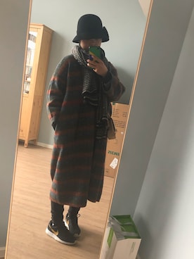 「MK MICHEL KLEIN HOMME （エムケーミッシェルクランオム）のアイテム」を使った、哎呦花卷さん（レディース・162cm）の冬コーディネート
