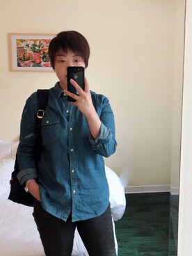 「LiVES（ライヴズ）のアイテム」を使った、哎呦花卷さん（レディース・162cm）の冬コーディネート