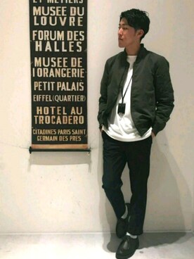 「Discoat Parisien」｜「アイテム（モカシン/デッキシューズ）」を使った、Discoat  men'sさん（メンズ・180cm）の秋コーディネート