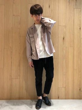 「STUDIOUS（ステュディオス）のアイテム（シューズ）」を使った、Discoat  men'sさん（メンズ・170cm）の秋コーディネート