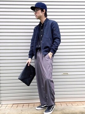 「NANO universe（ナノユニバース）のアイテム（アクセサリー）」を使った、Discoat  men'sさん（メンズ・180cm）の秋コーディネート