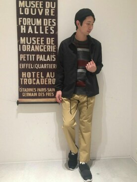 「Discoat Parisien」｜「アイテム（ブルゾン）」を使った、Discoat  men'sさん（メンズ・175cm）の秋コーディネート