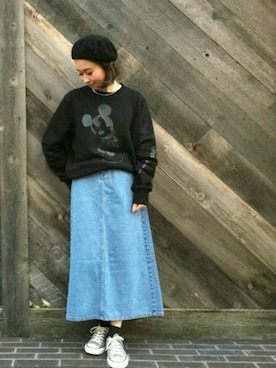 「Dickies（ディッキーズ）のアイテム（トップス）」を使った、Discoat  men'sさん（レディース・160cm）の秋コーディネート