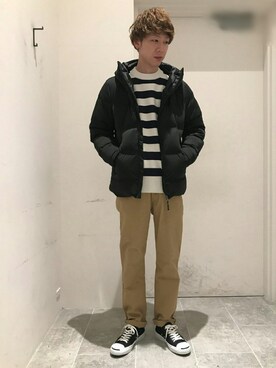 「ジャックパーセル」｜「アイテム（ブルゾン）」を使った、Discoat  men'sさん（メンズ・175cm）の冬コーディネート