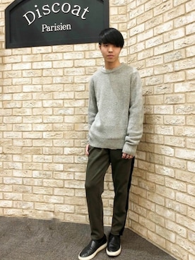 ポンチサイドベロアラインパンツを使ったメンズ人気ファッションコーディネート Wear