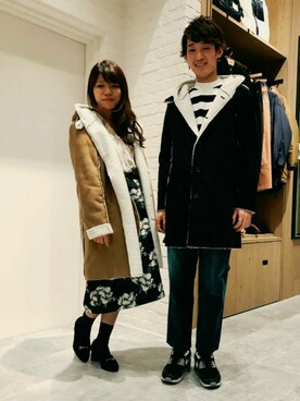 「ムートンコート」｜「アイテム（その他アウター）」を使った、Discoat  men'sさん（メンズ・176cm）の冬コーディネート