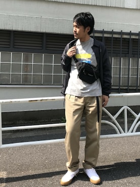 「SLACK FOOTWEAR（スラックフットウェア）のアイテム」を使った、Discoat  men'sさん（メンズ・170cm）の春コーディネート
