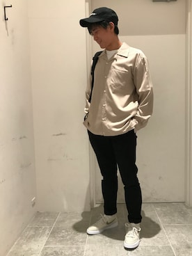 「SUPERTHANKS」｜「アイテム（帽子）」を使った、Discoat  men'sさん（メンズ・170cm）の春コーディネート