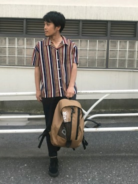 「Dickies（ディッキーズ）のアイテム（バッグ）」を使った、Discoat  men'sさん（メンズ・170cm）の夏コーディネート