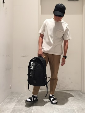 「夏のワントーンコーデ」｜Discoat  men'sさん（メンズ・170cm）の夏コーディネート