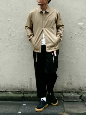 「SLACK FOOTWEAR（スラックフットウェア）のアイテム」を使った、Discoat  men'sさん（メンズ・170cm）の秋コーディネート