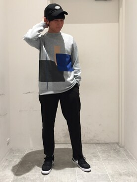 「Dickies（ディッキーズ）のアイテム（帽子）」を使った、Discoat  men'sさん（メンズ・170cm）の秋コーディネート