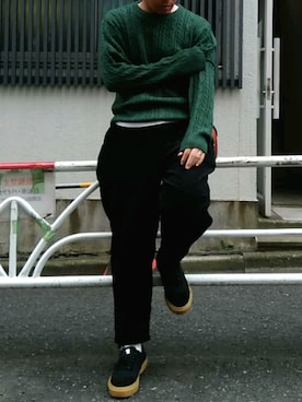 「SLACK FOOTWEAR（スラックフットウェア）のアイテム」を使った、Discoat  men'sさん（メンズ・170cm）の秋コーディネート