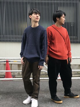 「SLACK FOOTWEAR（スラックフットウェア）のアイテム」を使った、Discoat  men'sさん（メンズ・170cm）の秋コーディネート