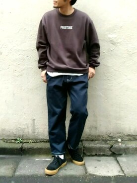 「SLACK FOOTWEAR（スラックフットウェア）のアイテム」を使った、Discoat  men'sさん（メンズ・170cm）の冬コーディネート