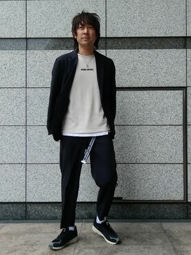 「Discoat Parisien」｜「アイテム（スラックス）」を使った、Discoat  men'sさん（メンズ・180cm）の冬コーディネート
