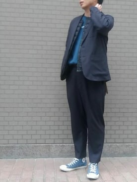 「Discoat Parisien」｜「アイテム（スラックス）」を使った、Discoat  men'sさん（メンズ・176cm）の冬コーディネート