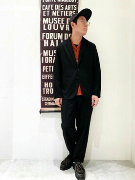「Discoat Parisien」｜「アイテム（スラックス）」を使った、Discoat  men'sさん（メンズ・172cm）の冬コーディネート