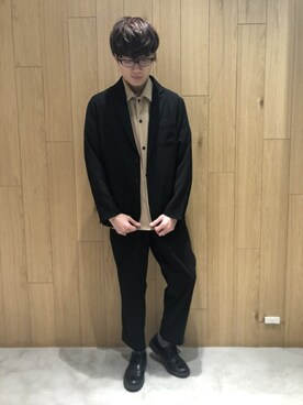 「Discoat Parisien」｜「アイテム（スラックス）」を使った、Discoat  men'sさん（メンズ・173cm）の冬コーディネート