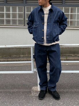 「Discoat Parisien」｜「アイテム（デニムジャケット）」を使った、Discoat  men'sさん（メンズ・170cm）の春コーディネート
