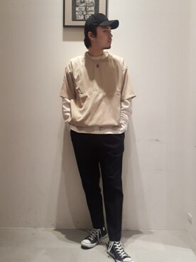 「Discoat Parisien」｜「アイテム（パンツ）」を使った、Discoat  men'sさん（メンズ・176cm）の春コーディネート