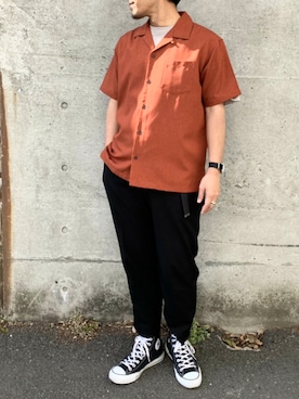 「Discoat Parisien」｜「アイテム（パンツ）」を使った、Discoat  men'sさん（メンズ・170cm）の春コーディネート