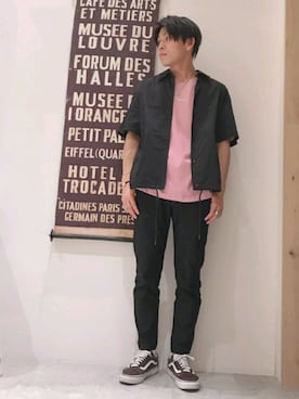 「ペールトーン」｜「アイテム（その他アウター）」を使った、Discoat  men'sさん（メンズ・170cm）の夏コーディネート