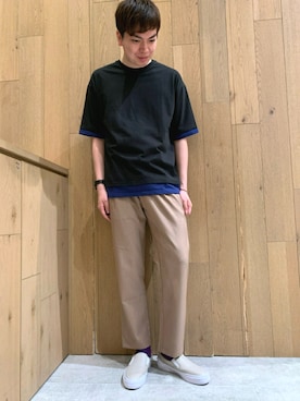 「SLACK FOOTWEAR（スラックフットウェア）のアイテム」を使った、Discoat  men'sさん（メンズ・176cm）の夏コーディネート