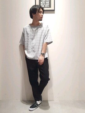 「SLACK FOOTWEAR（スラックフットウェア）のアイテム」を使った、Discoat  men'sさん（メンズ・176cm）の夏コーディネート