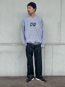「aie」｜「アイテム（スウェット）」を使った、Takahiro_miwaさん（メンズ・180cm）の夏コーディネート