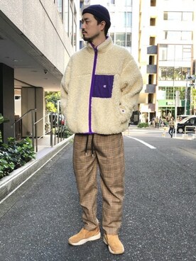 「Champion（チャンピオン）のアイテム（その他アウター）」を使った、Takahiro_miwaさん（メンズ・180cm）の秋コーディネート