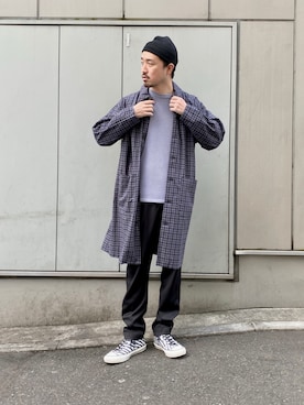 「WILD THINGS（ワイルドシングス）のアイテム（スラックス）」を使った、Takahiro_miwaさん（メンズ・180cm）の春コーディネート