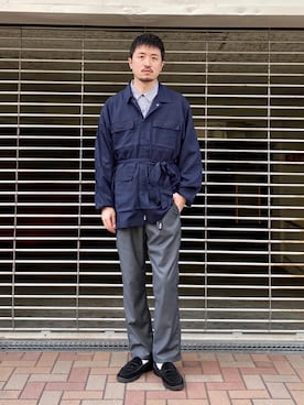 「WILD THINGS（ワイルドシングス）のアイテム（スラックス）」を使った、Takahiro_miwaさん（メンズ・180cm）の春コーディネート