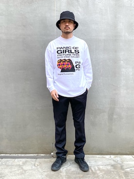 「WILD THINGS（ワイルドシングス）のアイテム（チノパンツ）」を使った、Takahiro_miwaさん（メンズ・180cm）の冬コーディネート
