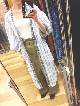 「Samansa Mos2 blue（サマンサモスモスブルー）のアイテム（ローファー）」を使った、Y 。さん（レディース・161cm）の夏コーディネート