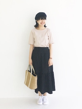 「haco!（ハコ）のアイテム（帽子）」を使った、tama_hacoさん（レディース・160cm）の夏コーディネート