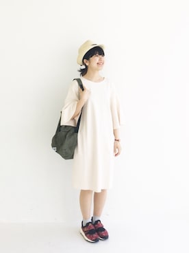 「フェススタイル」｜「アイテム（ワンピース/ドレス）」を使った、tama_hacoさん（レディース・160cm）の夏コーディネート