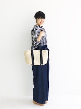 「haco!（ハコ）のアイテム（シャツワンピース）」を使った、tama_hacoさん（レディース・160cm）の夏コーディネート