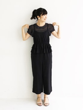 「haco!（ハコ）のアイテム（オールインワン・サロペット）」を使った、tama_hacoさん（レディース・160cm）の夏コーディネート