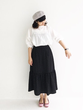 「アイテム（バレエシューズ）」を使った、tama_hacoさん（レディース・160cm・20代）の夏コーディネート